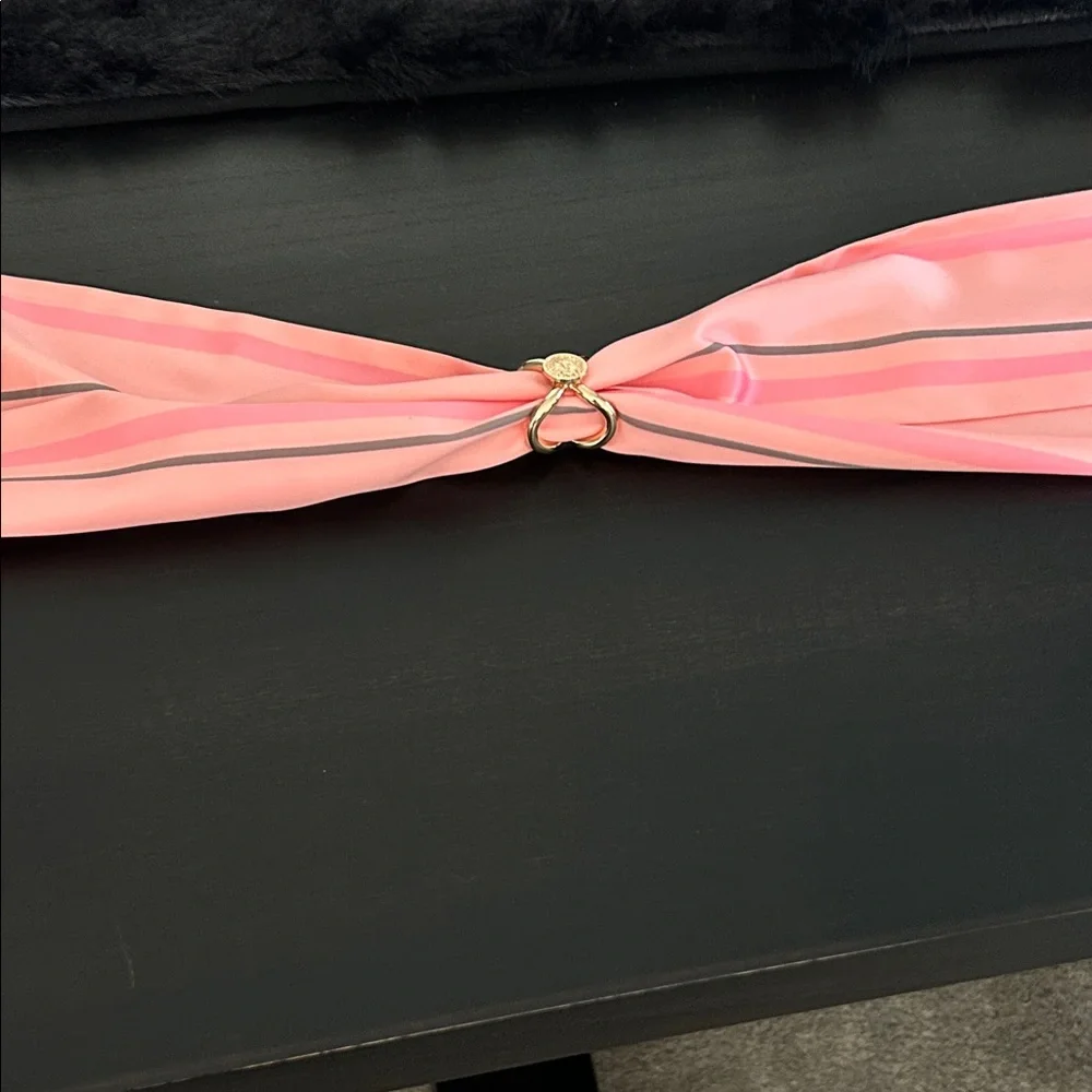 Anne Klein Pink and Gray Silk Scarf - Picture 6 of 7